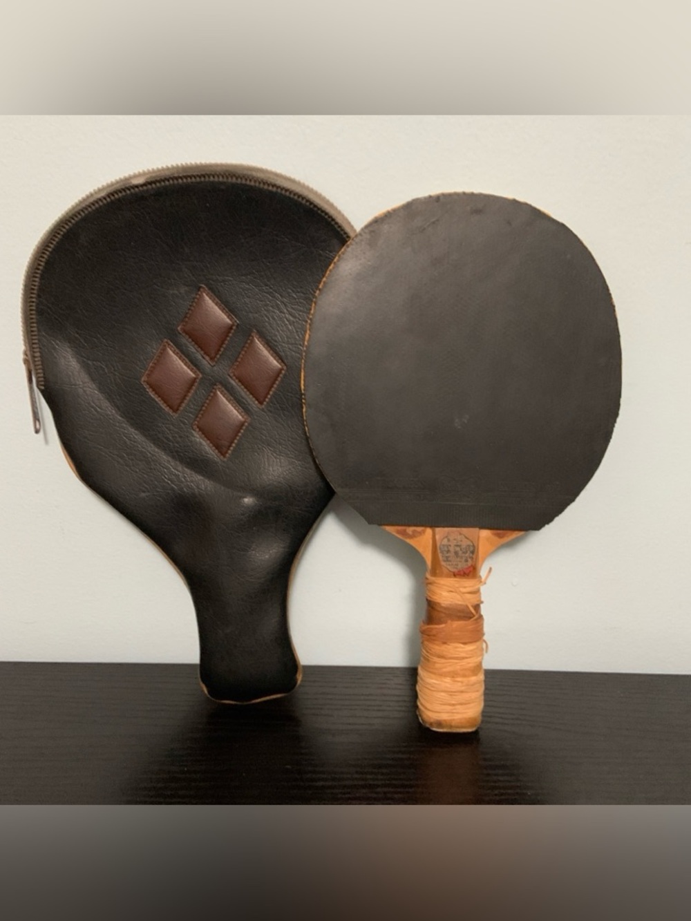 Vintage Butterfly Ping Pong Paddle with Case